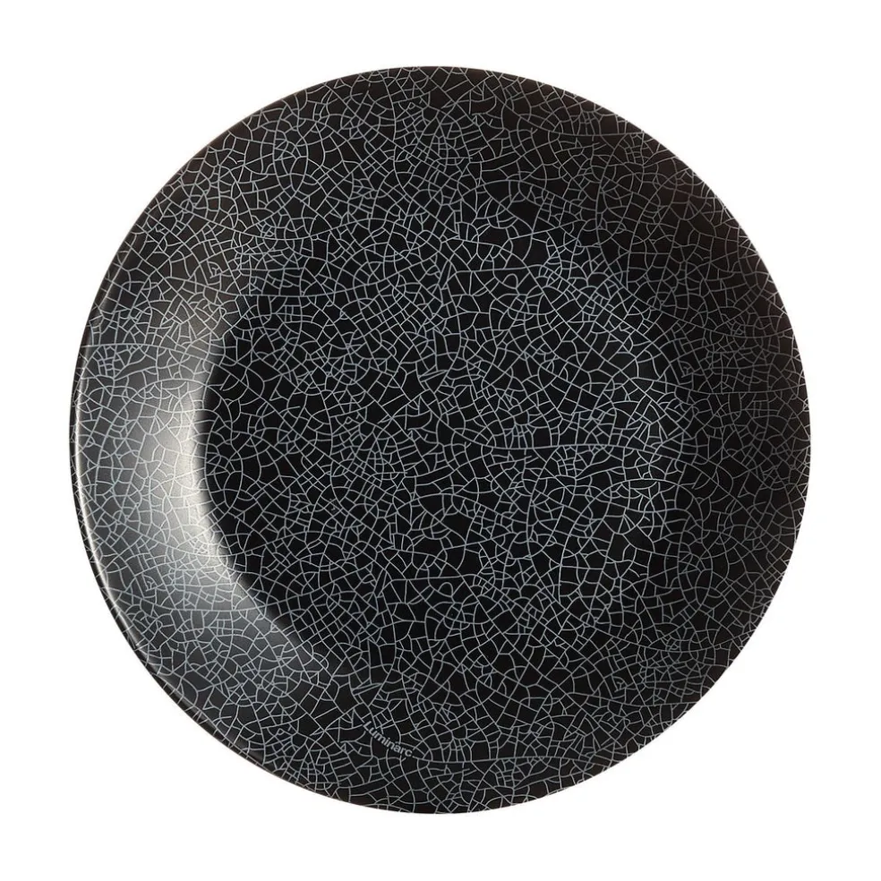 Assiette à dessert noire 18 cm Zoe