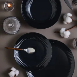 Assiette plate 25 cm Cottage Noir