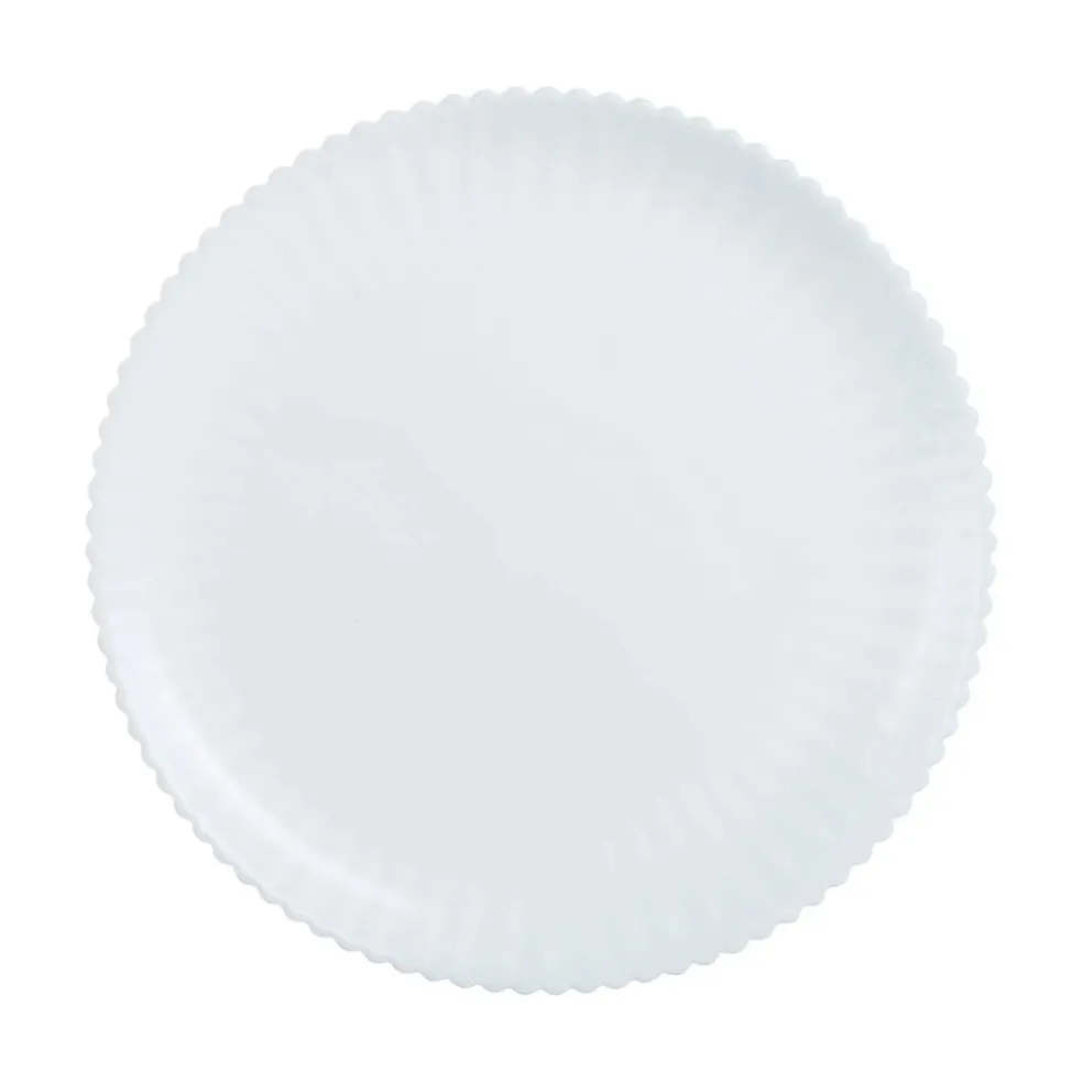 Assiette plate blanche 25 cm Bloom