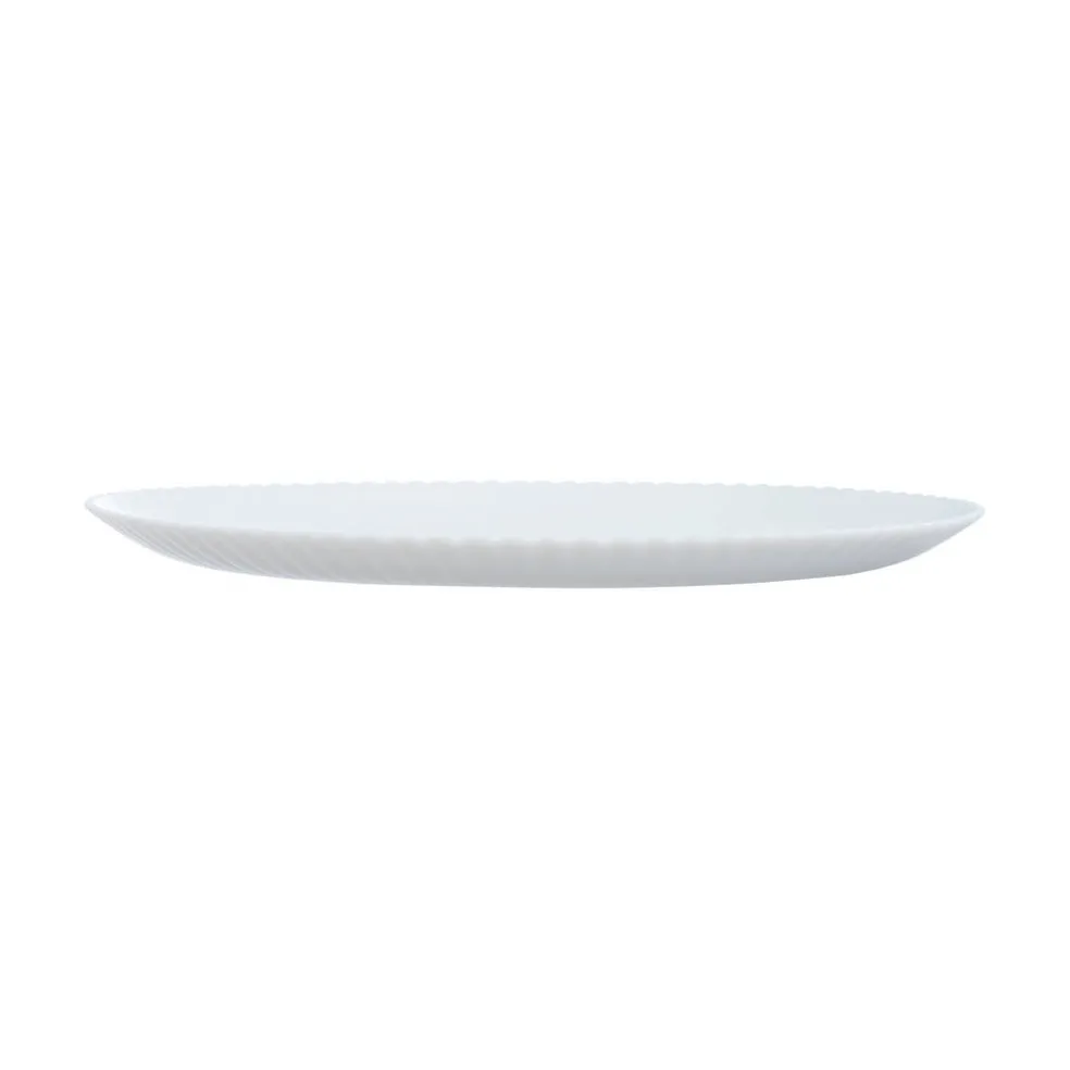 Assiette plate blanche 25 cm Bloom
