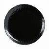 Assiette plate noire 25 cm Bloom