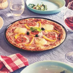 Lot de 6 assiettes à pizza Friend's Time noir