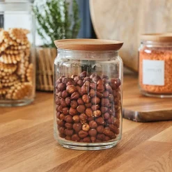 Lot de deux pots de conservation Pure Jar Wood- 1L + 0,5L