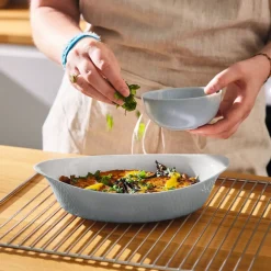 Plat ovale 29x17cm Smart Cuisine Wavy Granit